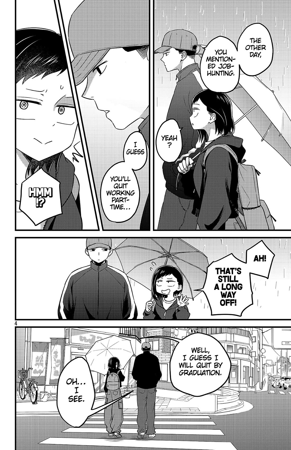 The Dangers in My Heart: The Romantic Comedy Won't Start Chapter 9 page 4 - Chapter 9: Halfway Under the Umbrella