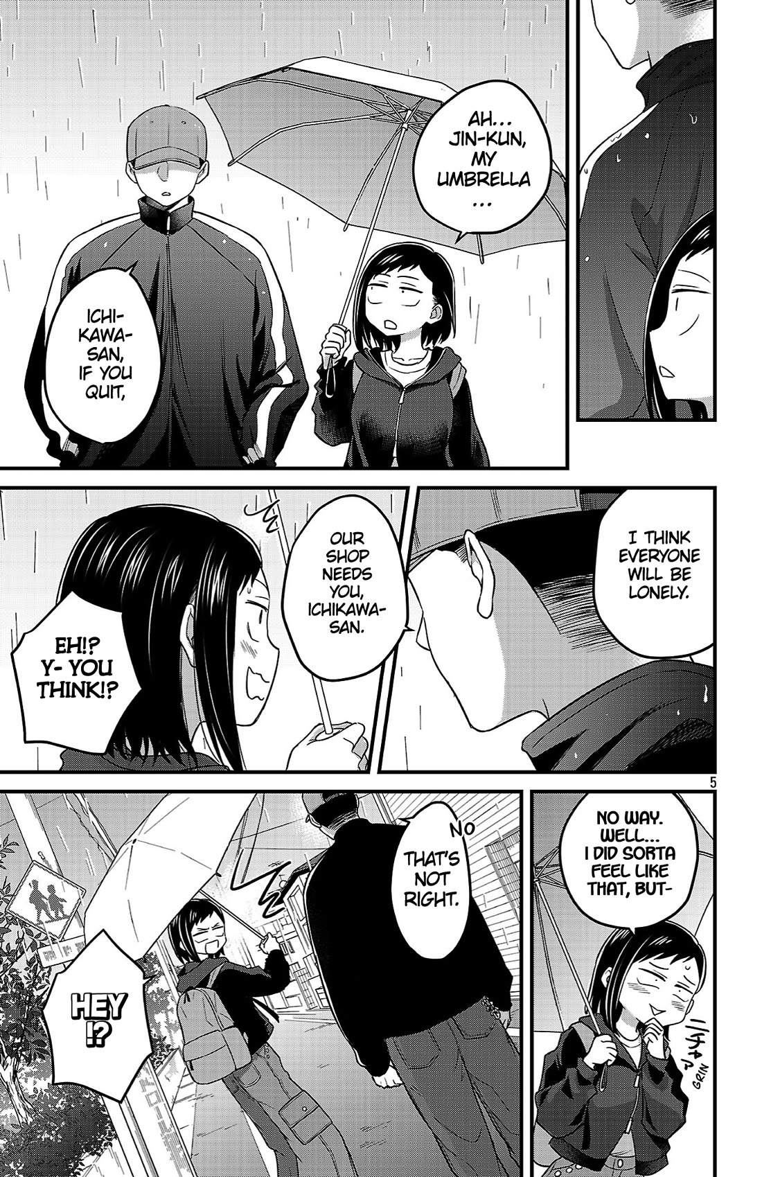 The Dangers in My Heart: The Romantic Comedy Won't Start Chapter 9 page 5 - Chapter 9: Halfway Under the Umbrella