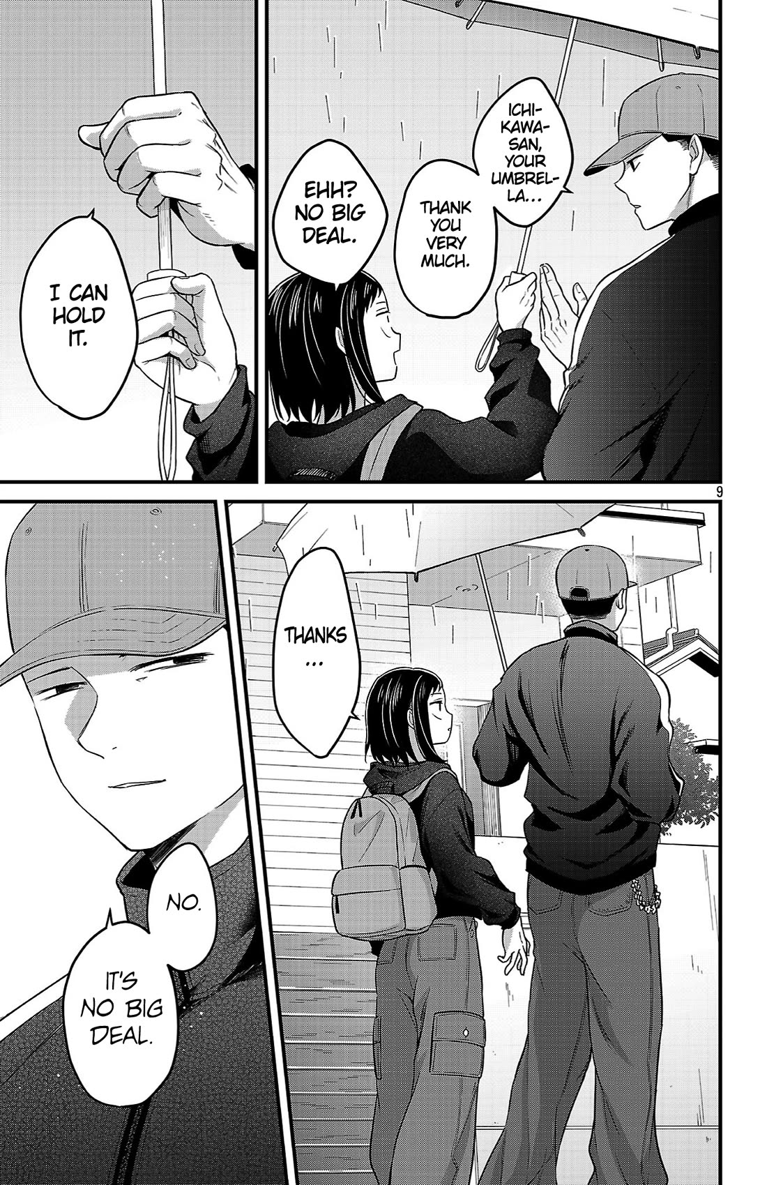 The Dangers in My Heart: The Romantic Comedy Won't Start Chapter 9 page 9 - Chapter 9: Halfway Under the Umbrella