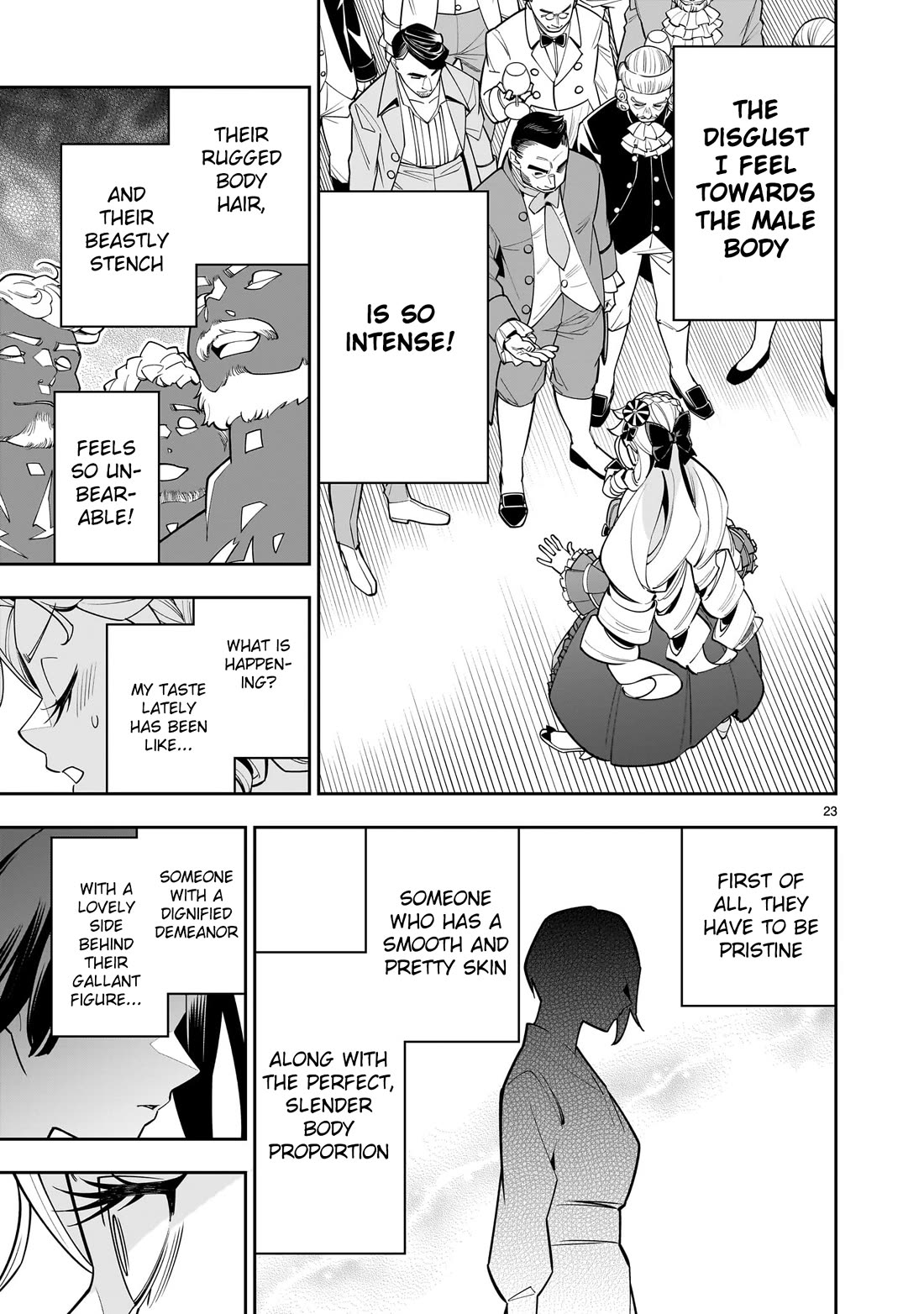 The Death Defying Princess Creates a Yuri Harem to Survive Chapter 2 page 23 - Chapter 2: The Disgust I Feel Towards the Male Body is Intense!