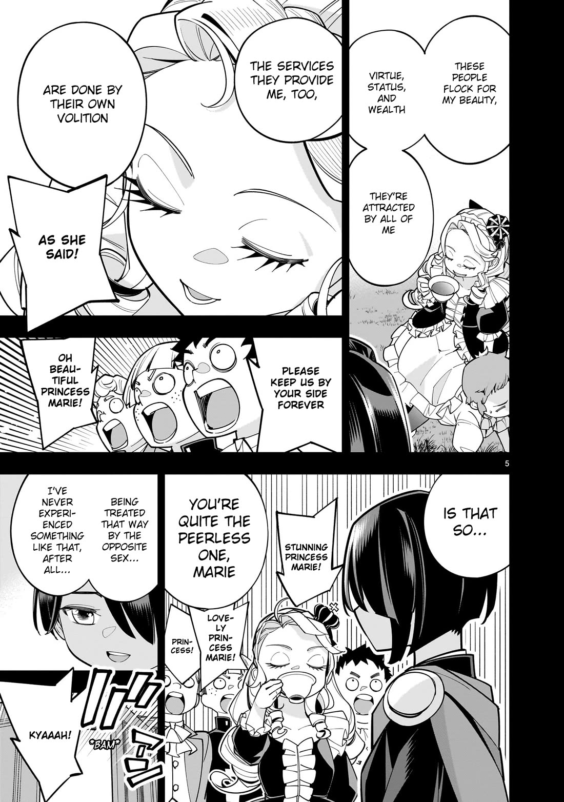 The Death Defying Princess Creates a Yuri Harem to Survive Chapter 3 page 5 - Chapter 3: Her Face Has Completely Turned into That of a Female’s!