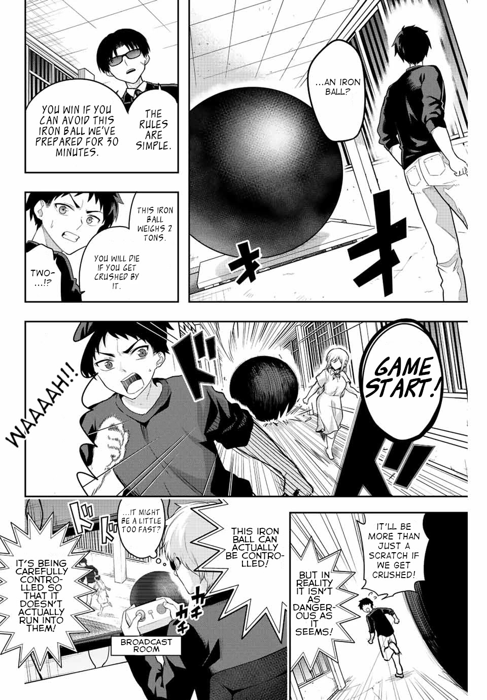 The Death Game Is All That Saotome-san Has Left Chapter 1 page 31 - Chapter 1: Nothing but an iron ball.