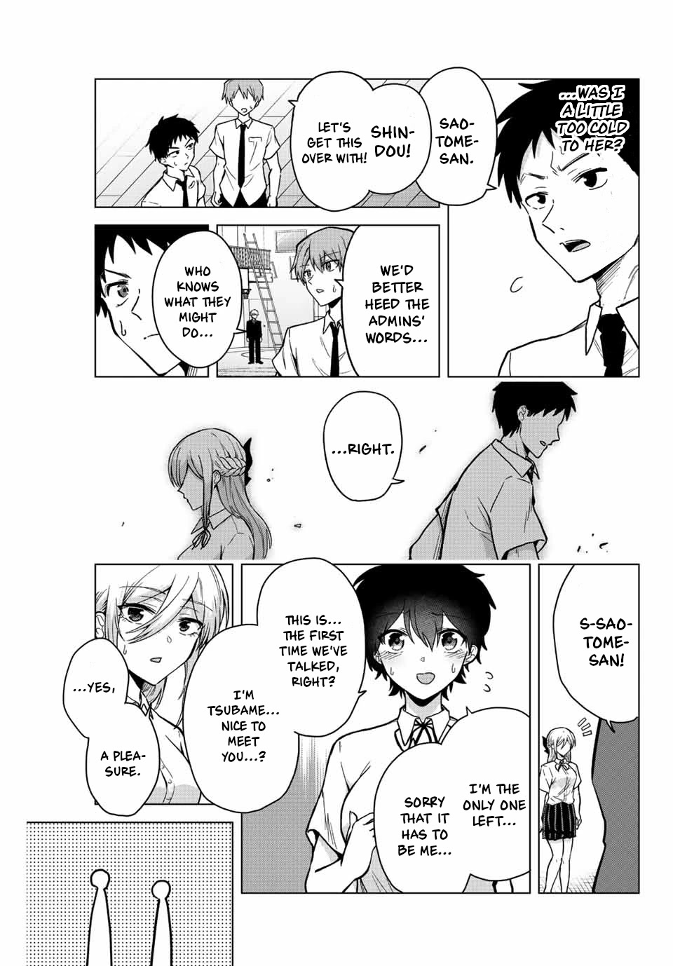 The Death Game Is All That Saotome-san Has Left Chapter 25 page 7 - Chapter 25: Nothing but Crossing a Steel Beam (1.)