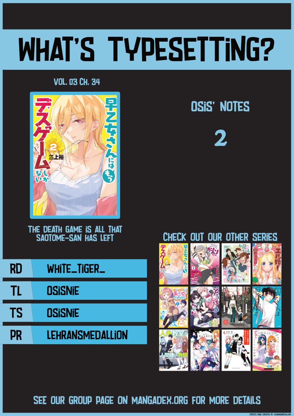 The Death Game Is All That Saotome-san Has Left Chapter 34 page 10 - Chapter 34: Nothing but a counterattack.
