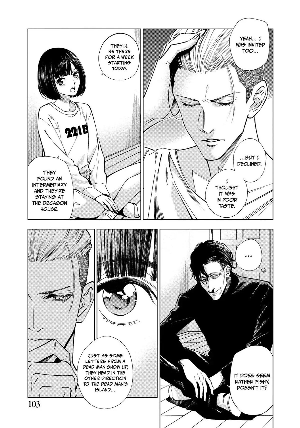 The Decagon House Murders Chapter 4 page 9 - Chapter 4