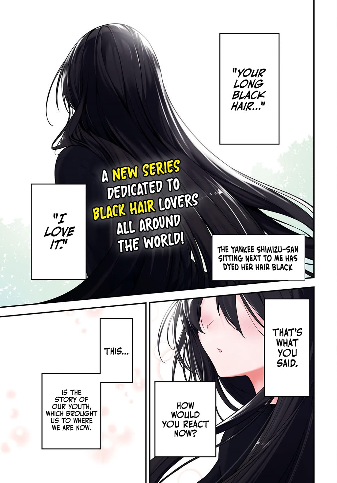 The Delinquent Shimizu-san Sitting Next to Me Has Dyed Her Hair Black Chapter 1 page 1 - Chapter 1