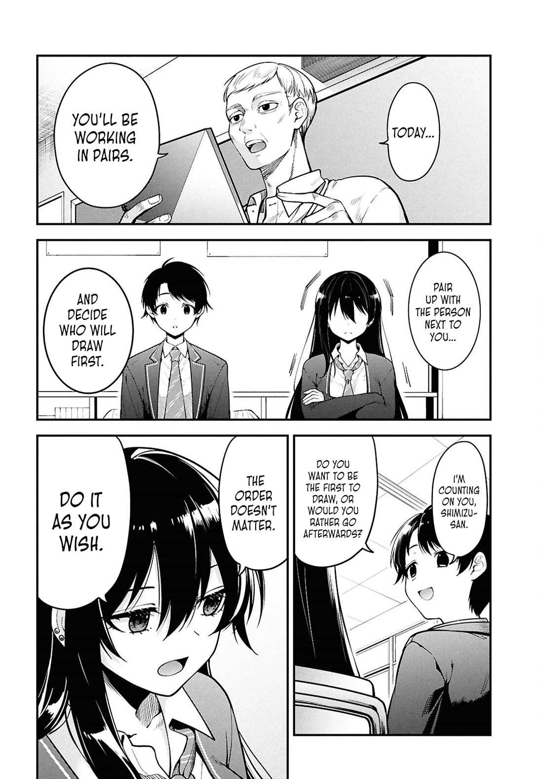 The Delinquent Shimizu-san Sitting Next to Me Has Dyed Her Hair Black Chapter 1 page 13 - Chapter 1