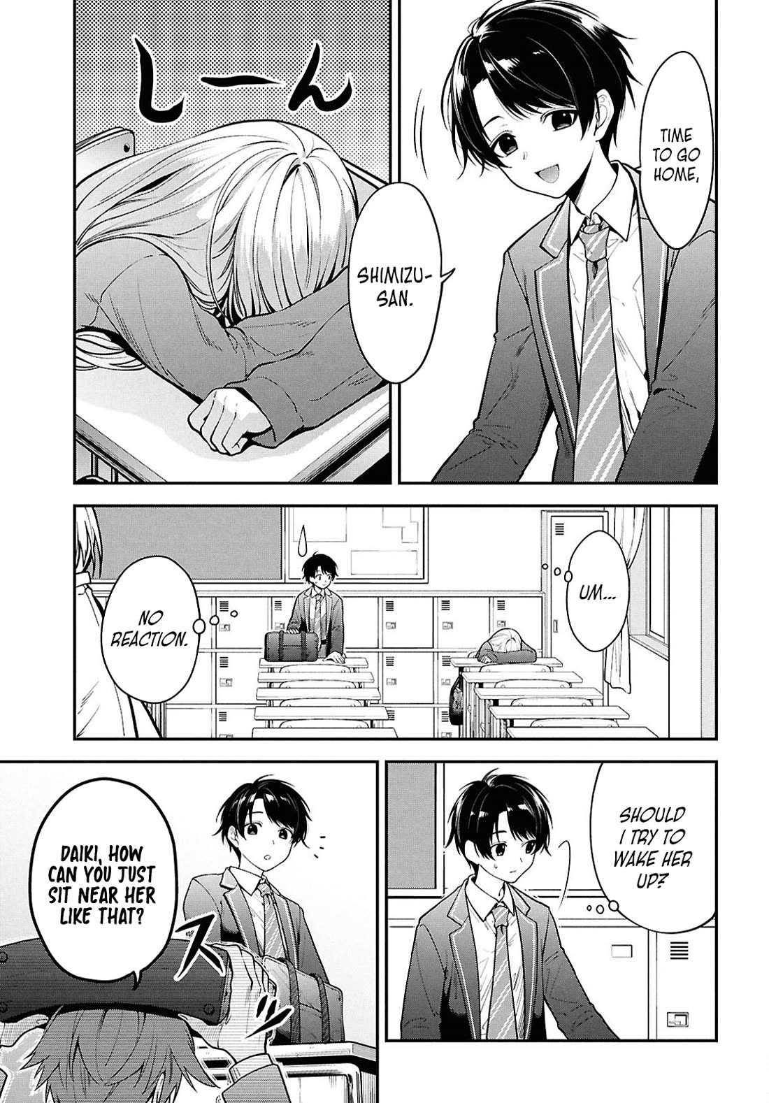 The Delinquent Shimizu-san Sitting Next to Me Has Dyed Her Hair Black Chapter 1 page 3 - Chapter 1