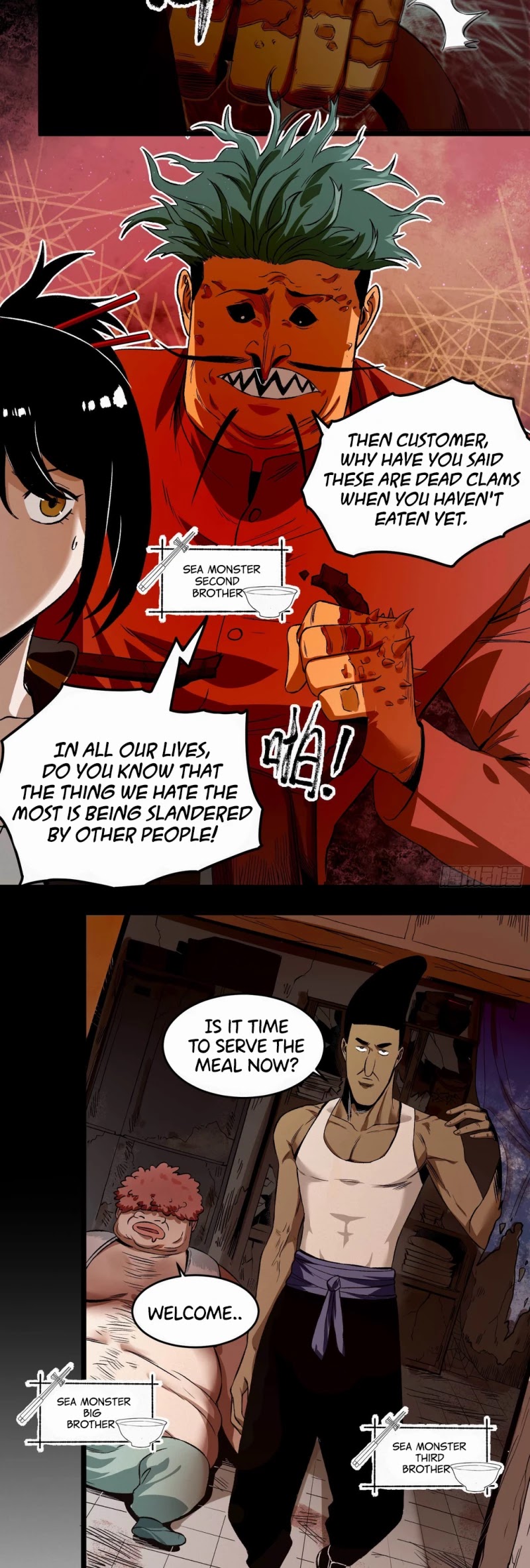 The Demon is Ready for Dinner! Chapter 4 page 5 - Chapter 4: The Three Sea Monster Brothers