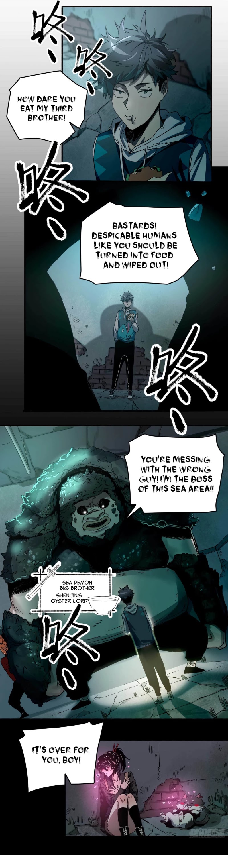 The Demon is Ready for Dinner! Chapter 5 page 13 - Chapter 5: The Strong Man is Down with a Punch