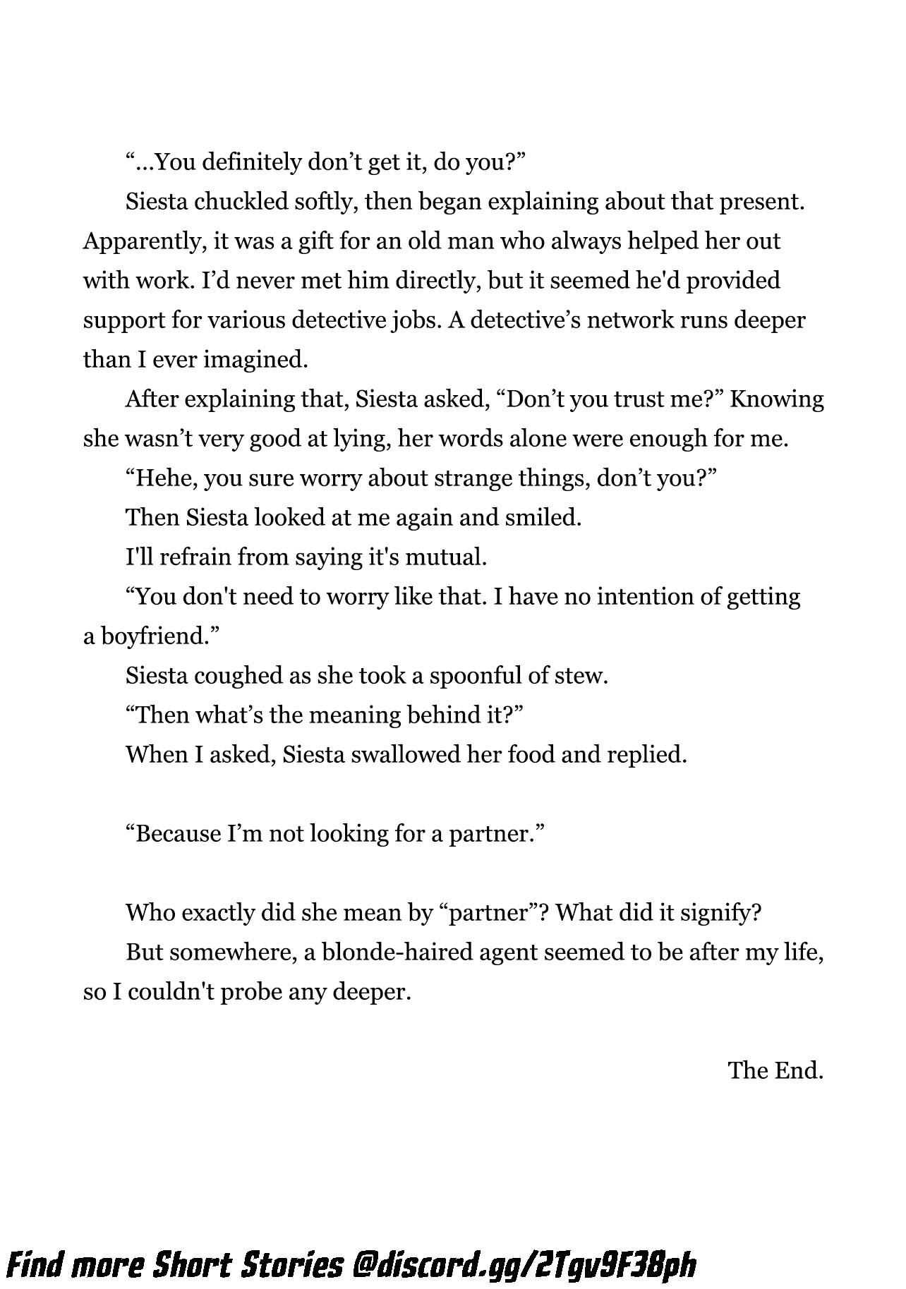 The Detective Is Already Dead - The Lost Memory Chapter 9.5 page 8 - Chapter 9.5: SS: I Never said it was Business
