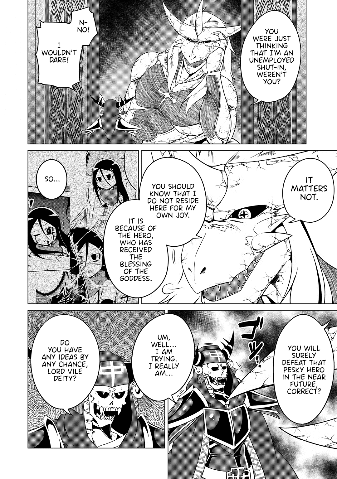 The Devil is Troubled by the Suicidal Heroine Chapter 16 page 4 - Chapter 16: The unemployed Vile Deity is causing nothing but trouble for the Demon Lord!
