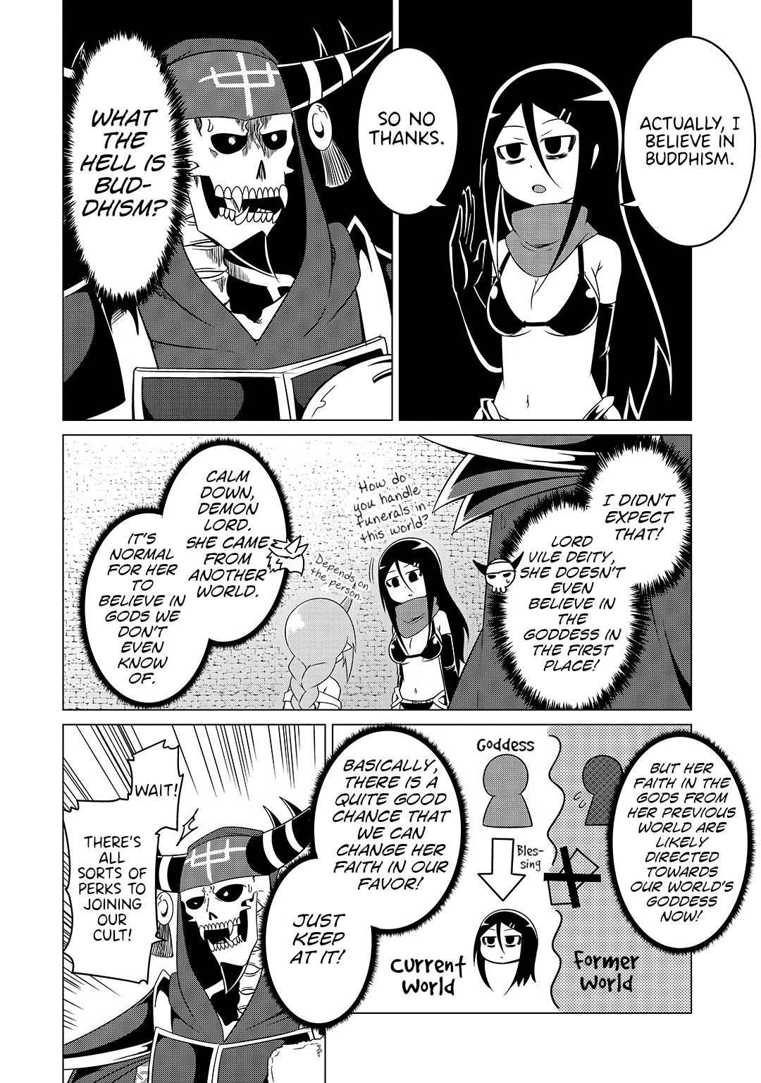 The Devil is Troubled by the Suicidal Heroine Chapter 16 page 8 - Chapter 16: The unemployed Vile Deity is causing nothing but trouble for the Demon Lord!