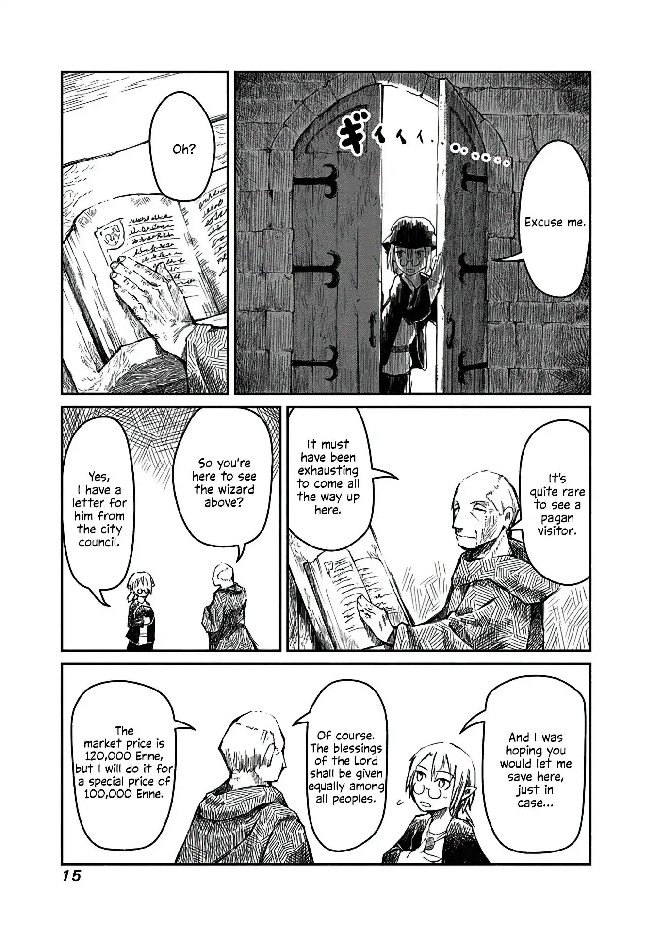 The Dragon, the Hero, and the Courier Chapter 1 page 15 - Chapter 1: The Elf, the Wizard, and the Demand Letter