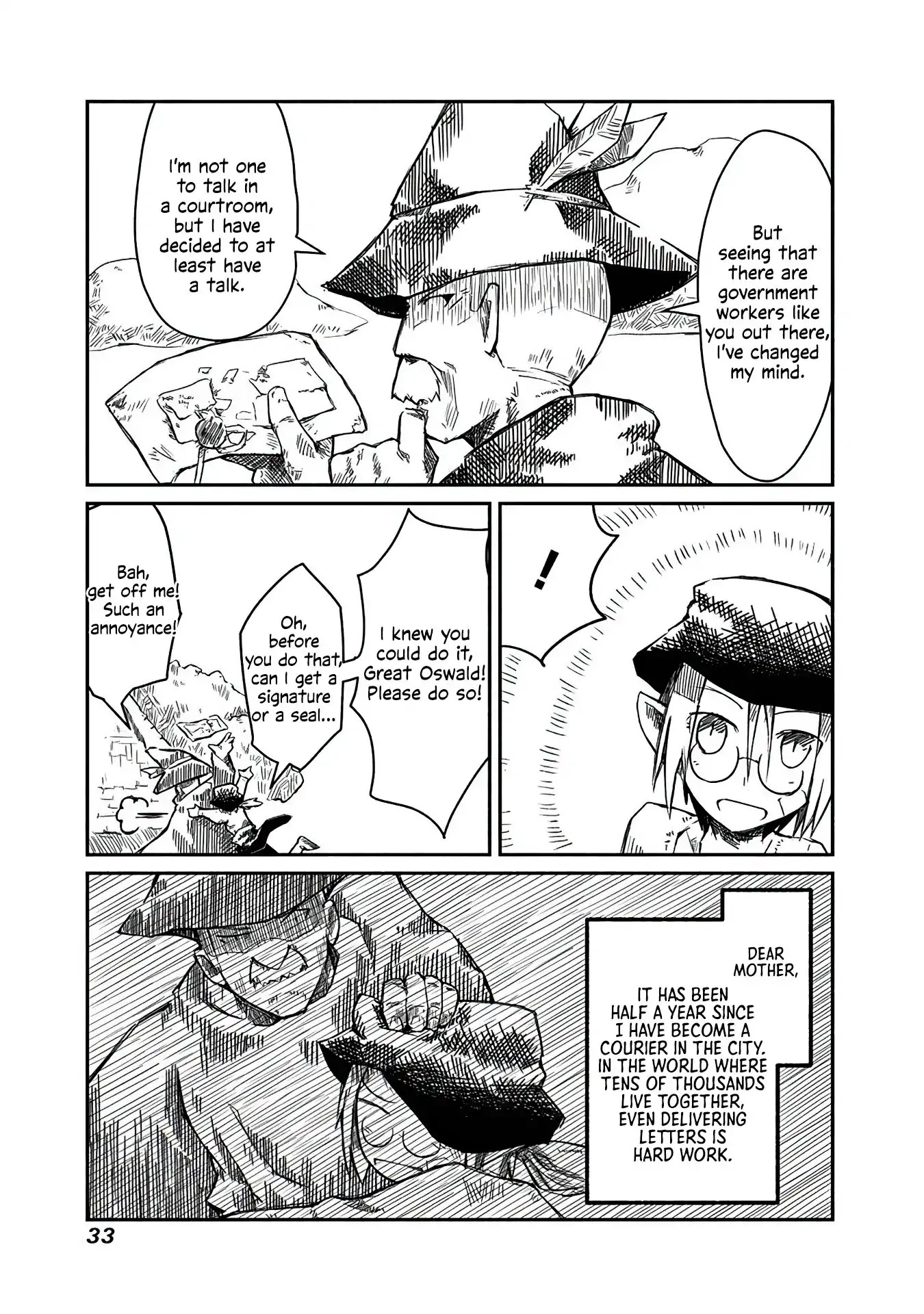 The Dragon, the Hero, and the Courier Chapter 1 page 33 - Chapter 1: The Elf, the Wizard, and the Demand Letter
