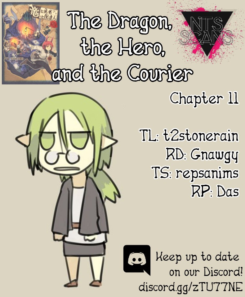 The Dragon, the Hero, and the Courier Chapter 11 page 1 - Chapter 11: Yoshida, the Slime, and the Home Visit