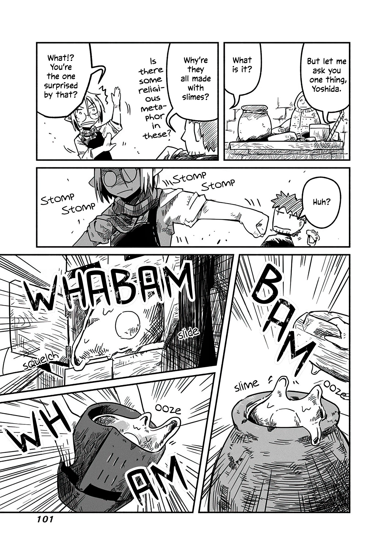 The Dragon, the Hero, and the Courier Chapter 11 page 12 - Chapter 11: Yoshida, the Slime, and the Home Visit