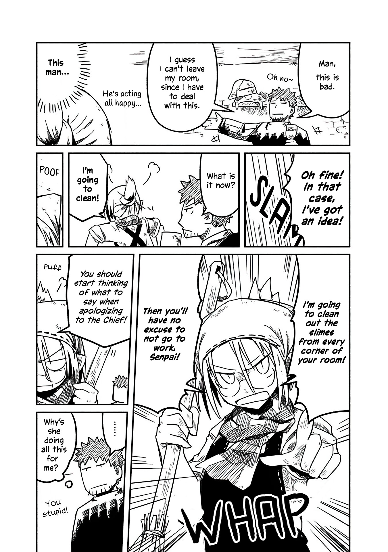 The Dragon, the Hero, and the Courier Chapter 11 page 14 - Chapter 11: Yoshida, the Slime, and the Home Visit