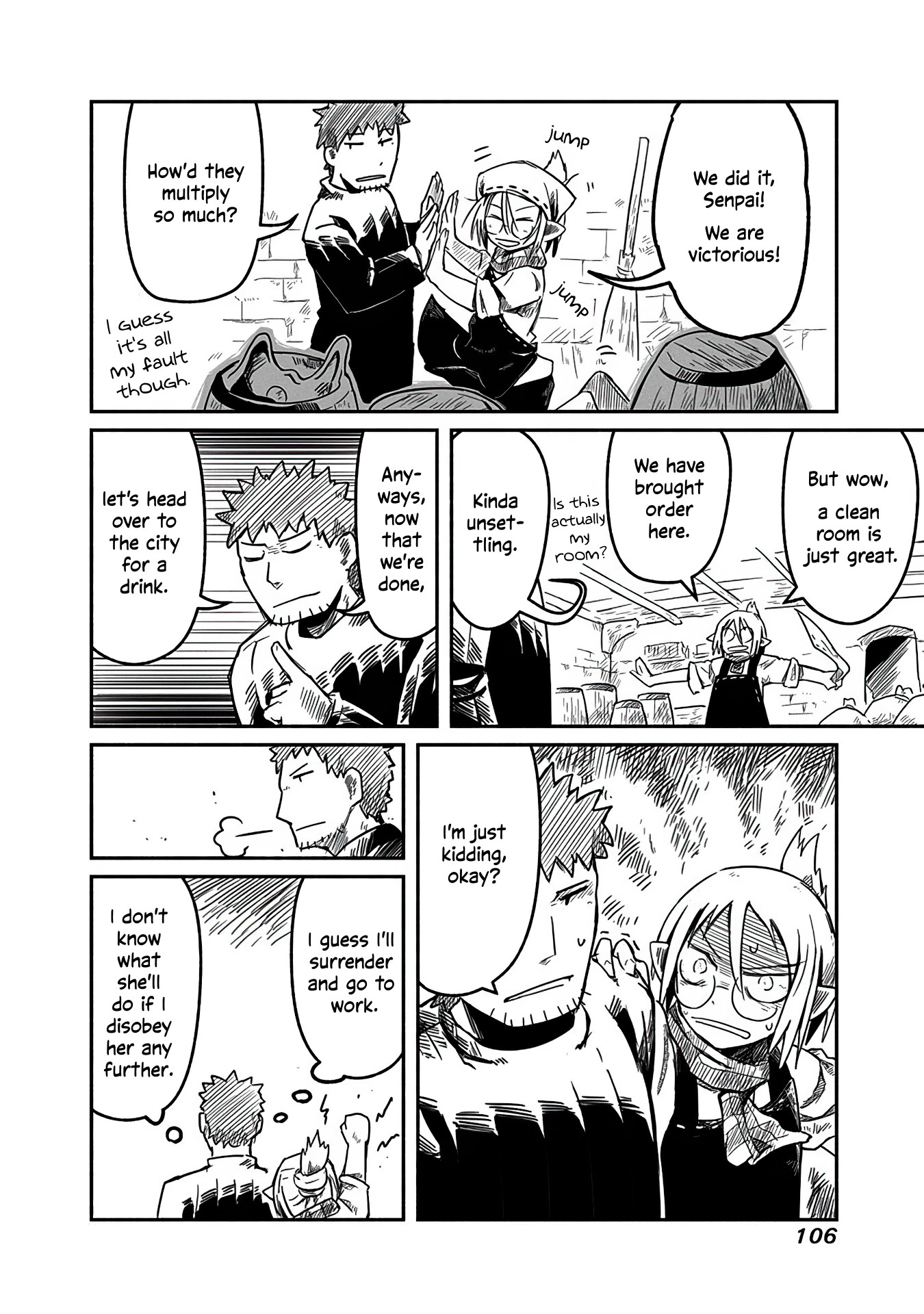 The Dragon, the Hero, and the Courier Chapter 11 page 17 - Chapter 11: Yoshida, the Slime, and the Home Visit