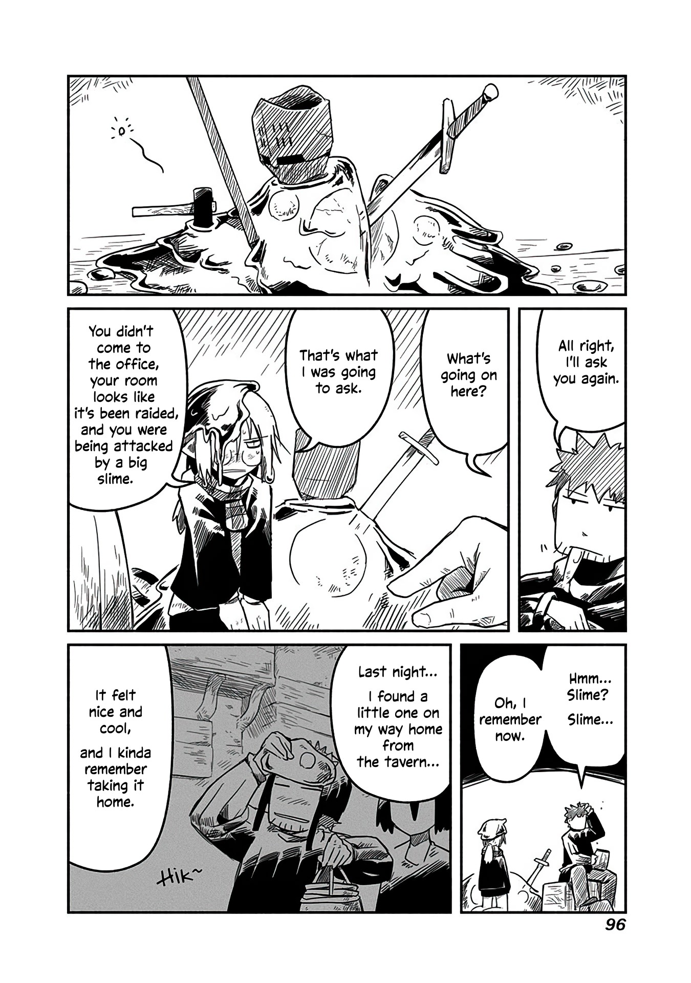 The Dragon, the Hero, and the Courier Chapter 11 page 7 - Chapter 11: Yoshida, the Slime, and the Home Visit