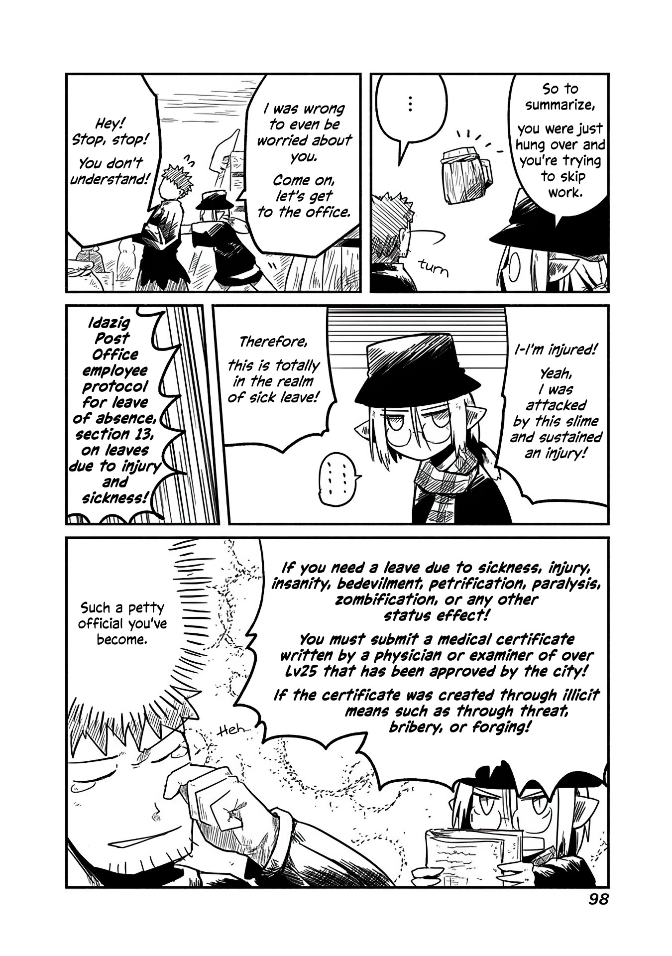 The Dragon, the Hero, and the Courier Chapter 11 page 9 - Chapter 11: Yoshida, the Slime, and the Home Visit