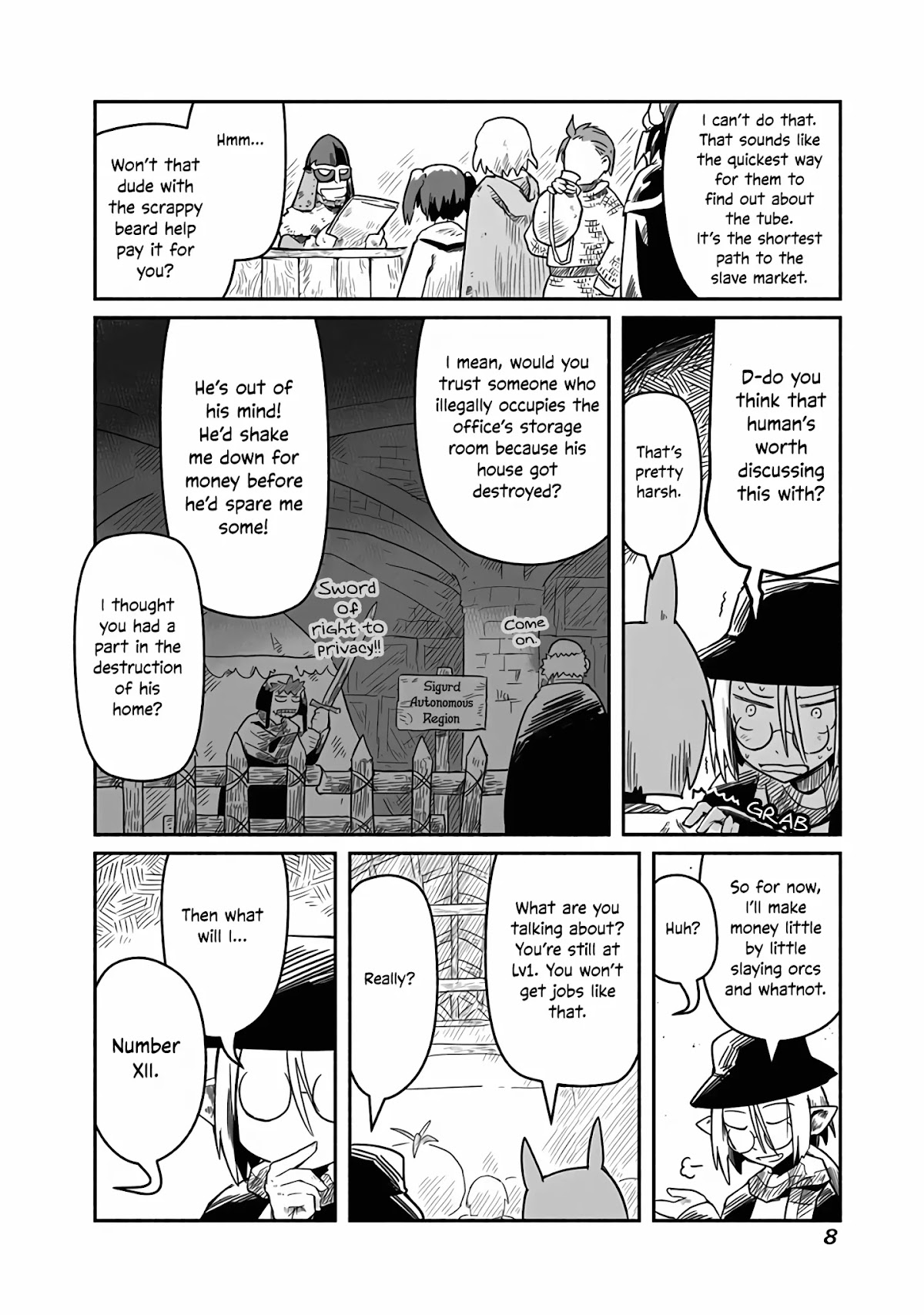 The Dragon, the Hero, and the Courier Chapter 15 page 8 - Chapter 15: The Tube, the Second Job, and the Adventurer