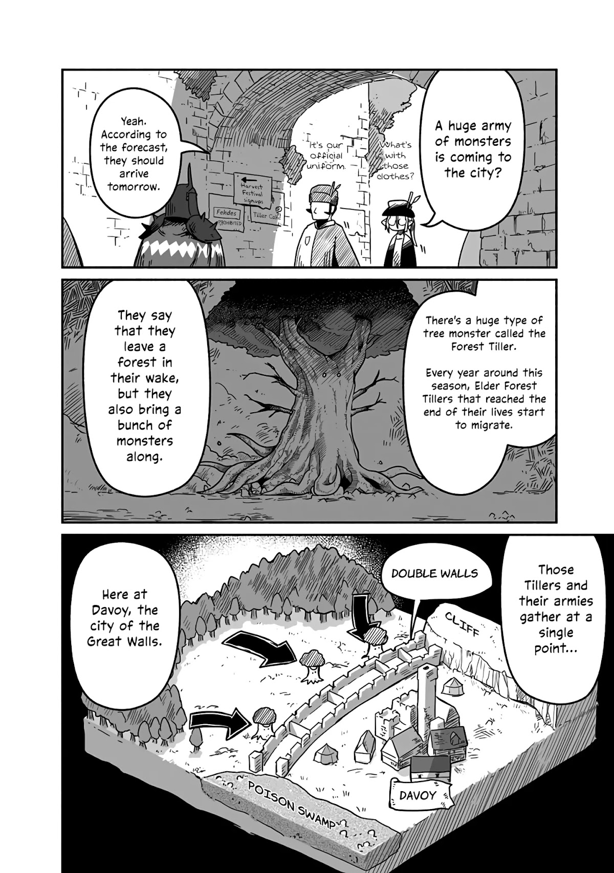 The Dragon, the Hero, and the Courier Chapter 19 page 5 - Chapter 19: The Walls, the Monsters, and the Harvest Festival