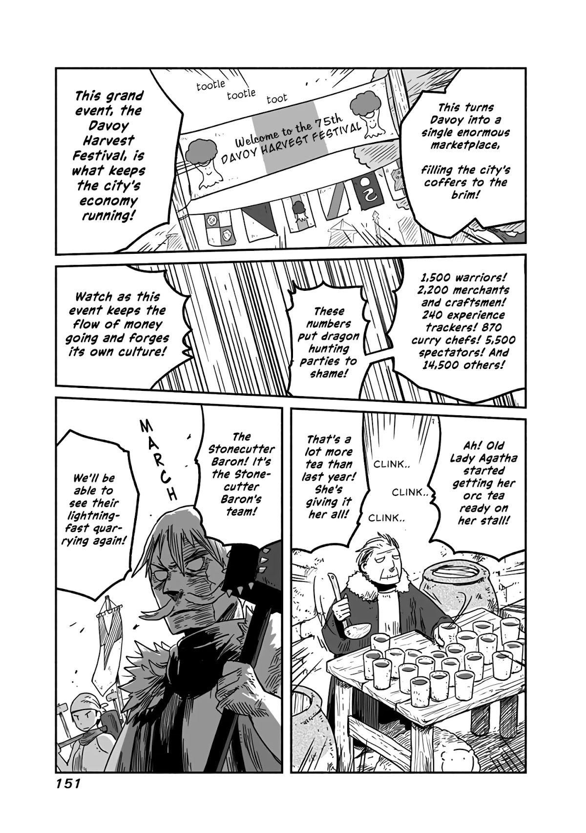 The Dragon, the Hero, and the Courier Chapter 19 page 8 - Chapter 19: The Walls, the Monsters, and the Harvest Festival