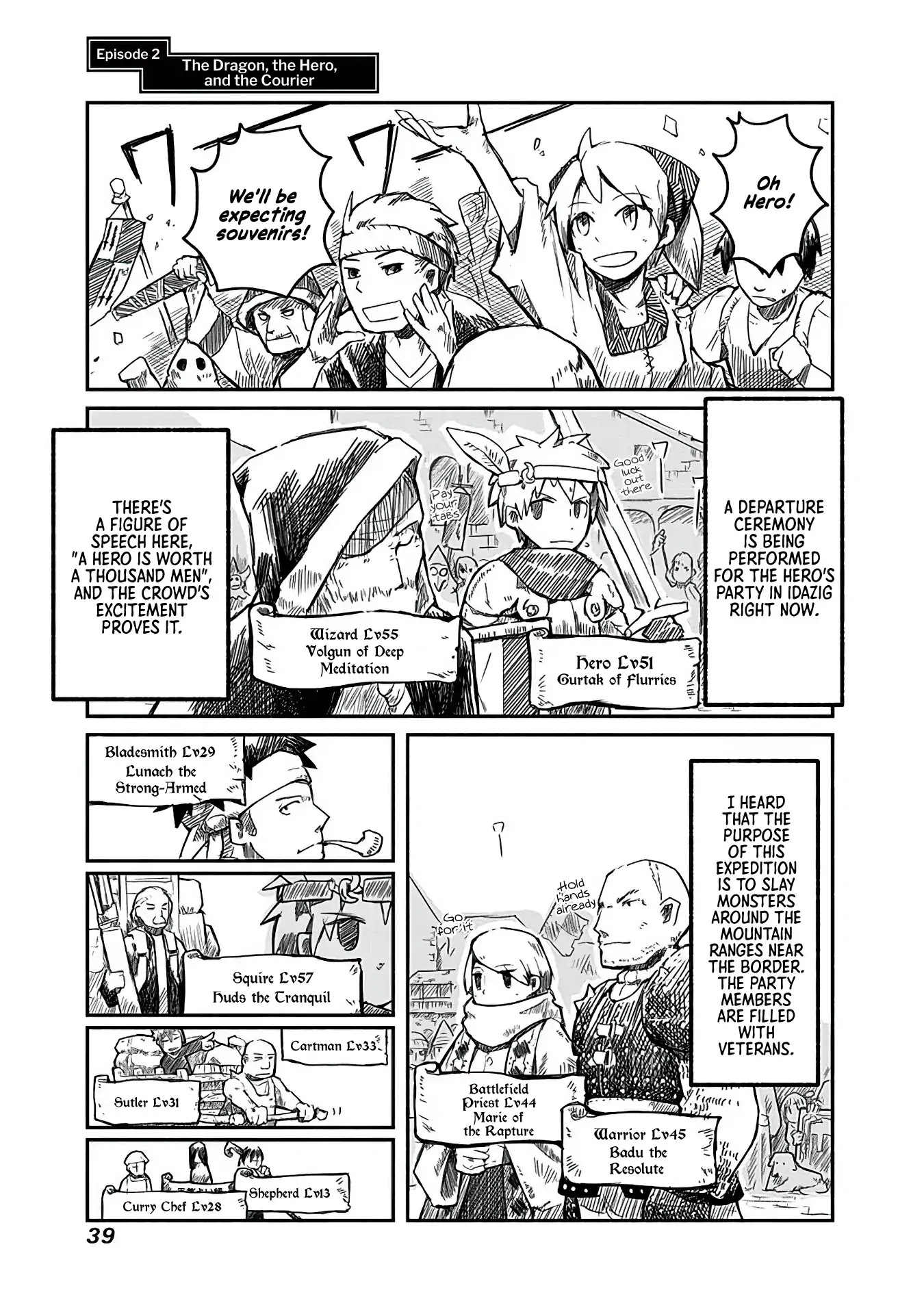 The Dragon, the Hero, and the Courier Chapter 2 page 1 - Chapter 2: The Dragon, the Hero, and the Courier