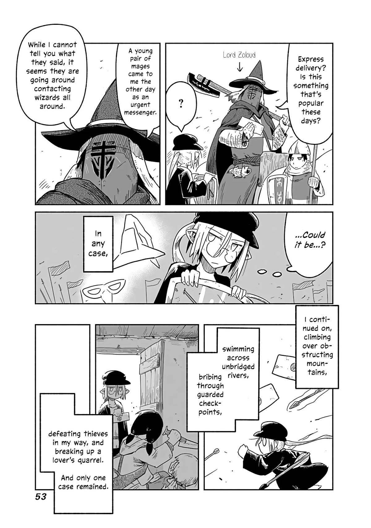 The Dragon, the Hero, and the Courier Chapter 22 page 10 - Chapter 22: Yoshida, the Wizards, and the Express Delivery