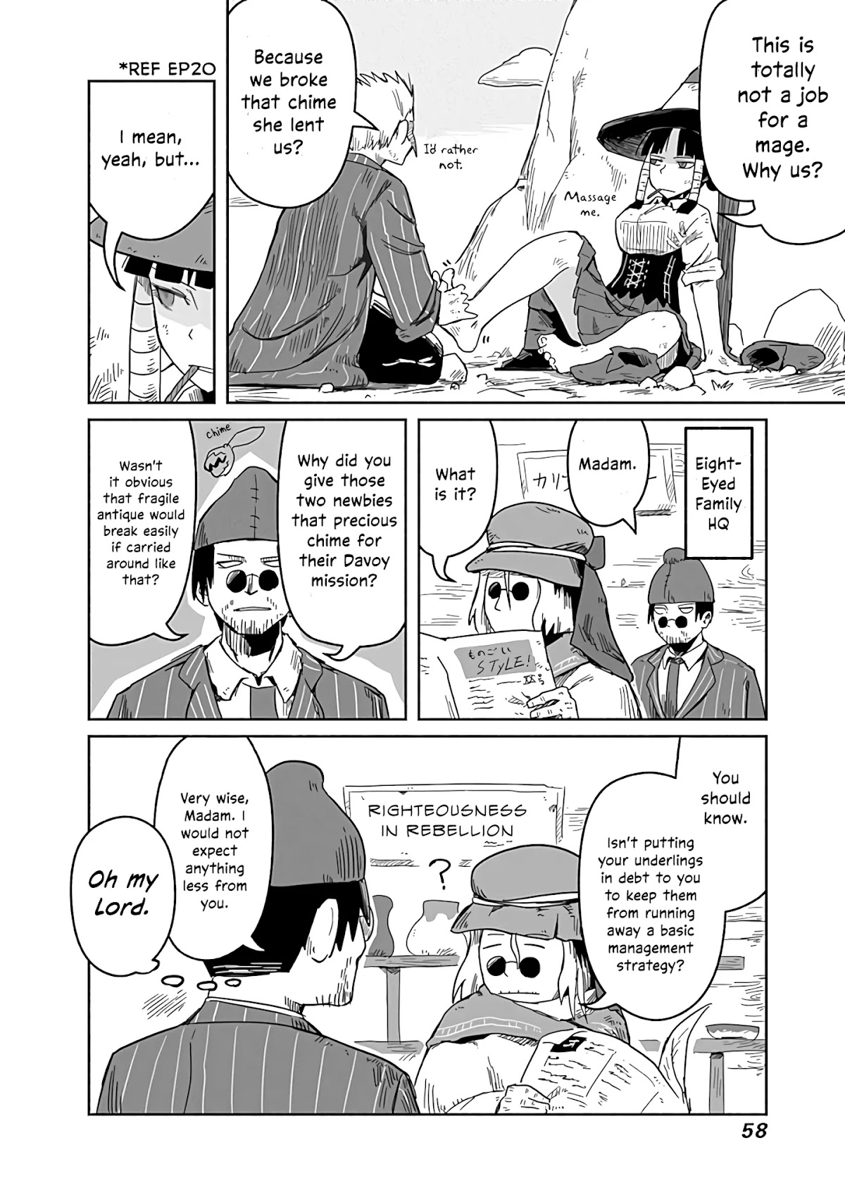 The Dragon, the Hero, and the Courier Chapter 22 page 15 - Chapter 22: Yoshida, the Wizards, and the Express Delivery