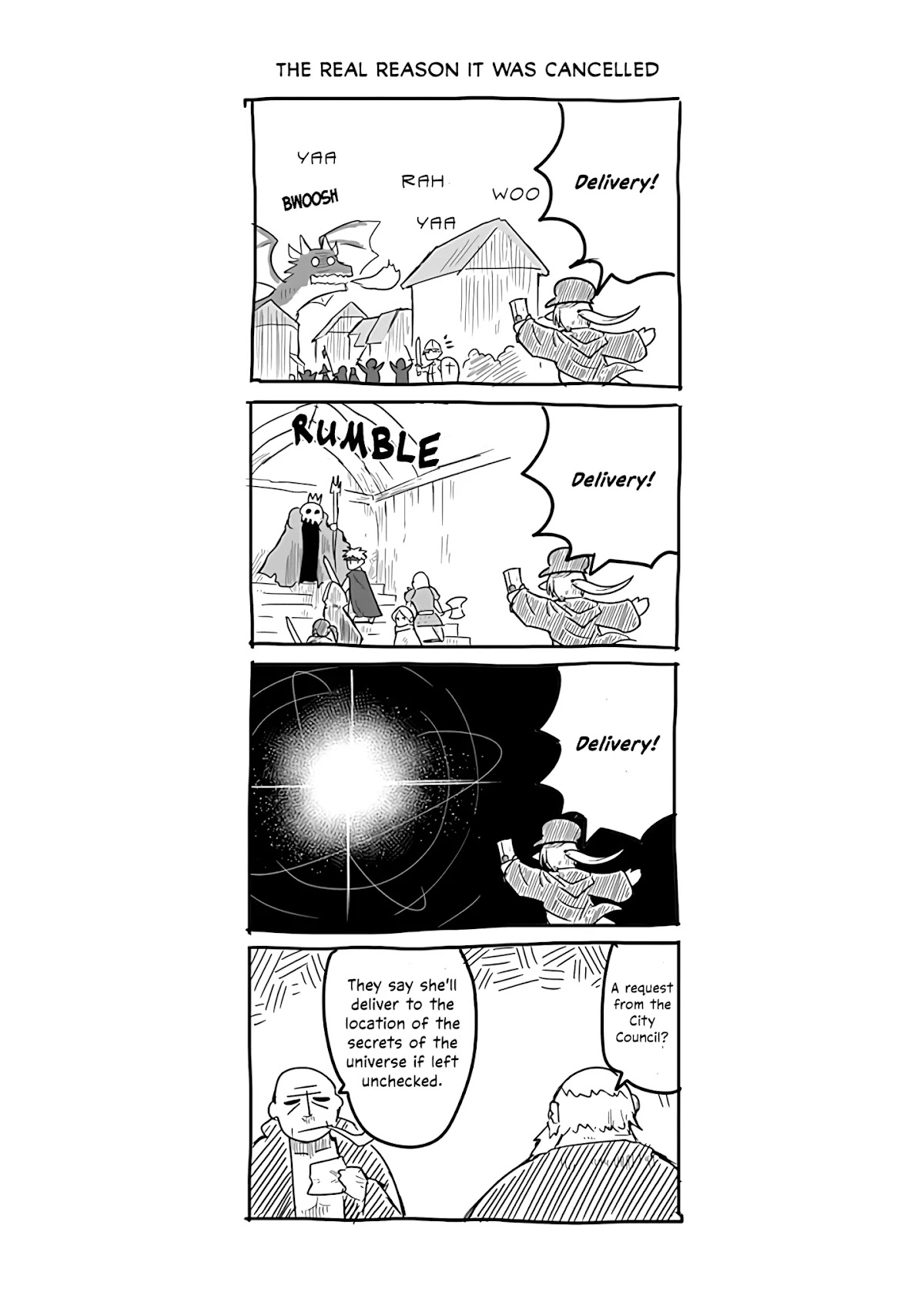 The Dragon, the Hero, and the Courier Chapter 22 page 33 - Chapter 22: Yoshida, the Wizards, and the Express Delivery