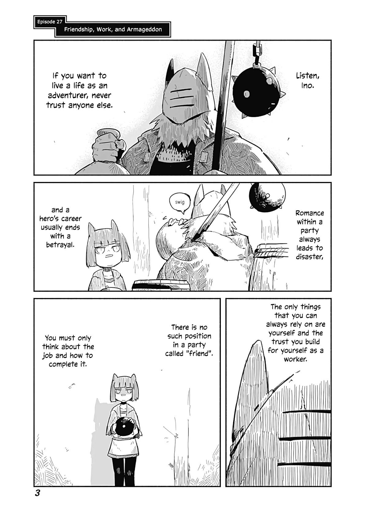 The Dragon, the Hero, and the Courier Chapter 27 page 4 - Chapter 27: Friendship, Work, and Armageddon
