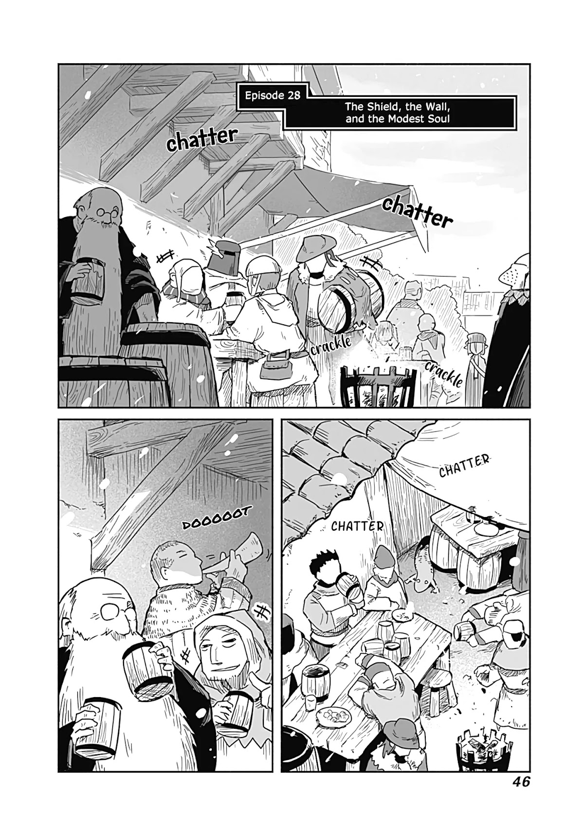The Dragon, the Hero, and the Courier Chapter 28 page 3 - Chapter 28: The Shield, the Wall, and the Modest Soul