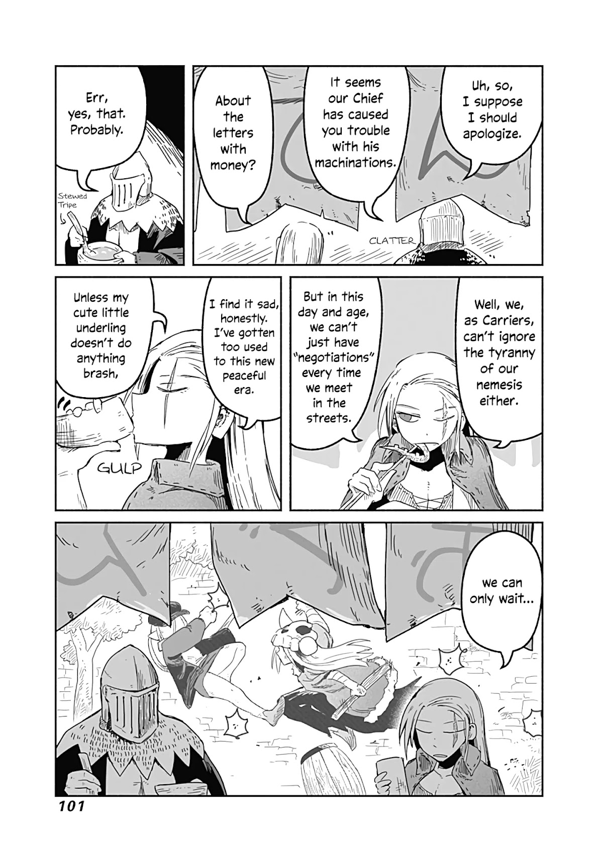 The Dragon, the Hero, and the Courier Chapter 29 page 18 - Chapter 29: Strength, Negotiation, and Catfights
