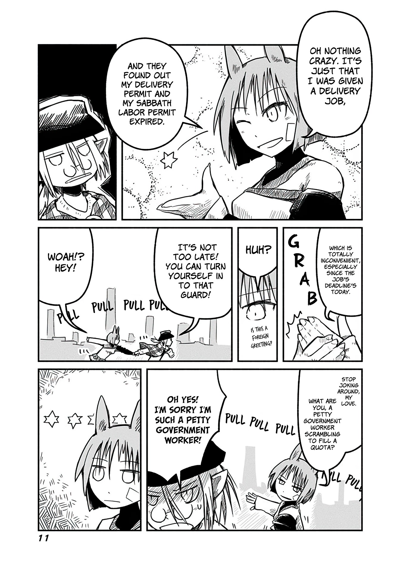 The Dragon, the Hero, and the Courier Chapter 8 page 11 - Chapter 8: Yoshida, the Adventurer, and Sabbath