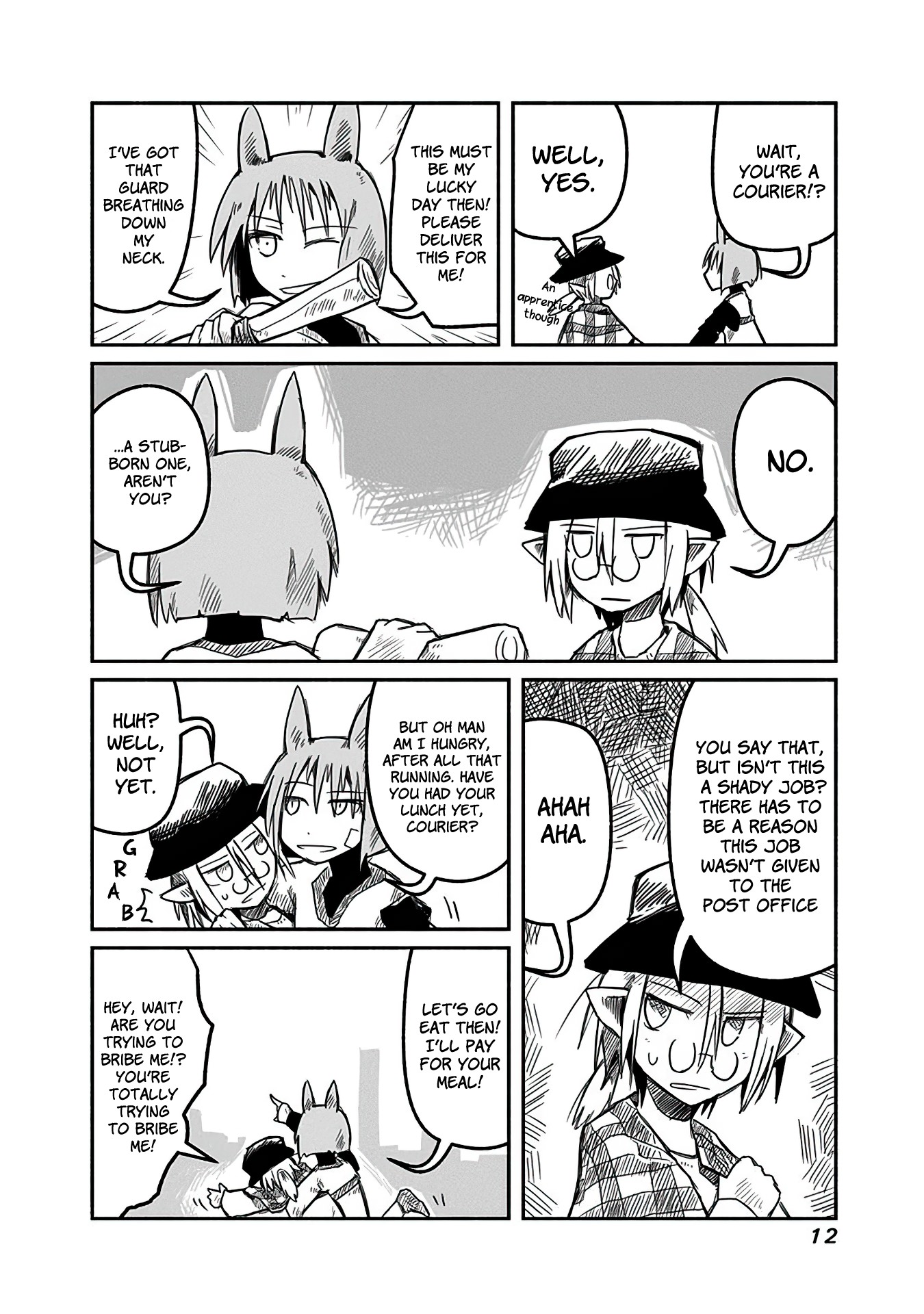 The Dragon, the Hero, and the Courier Chapter 8 page 12 - Chapter 8: Yoshida, the Adventurer, and Sabbath