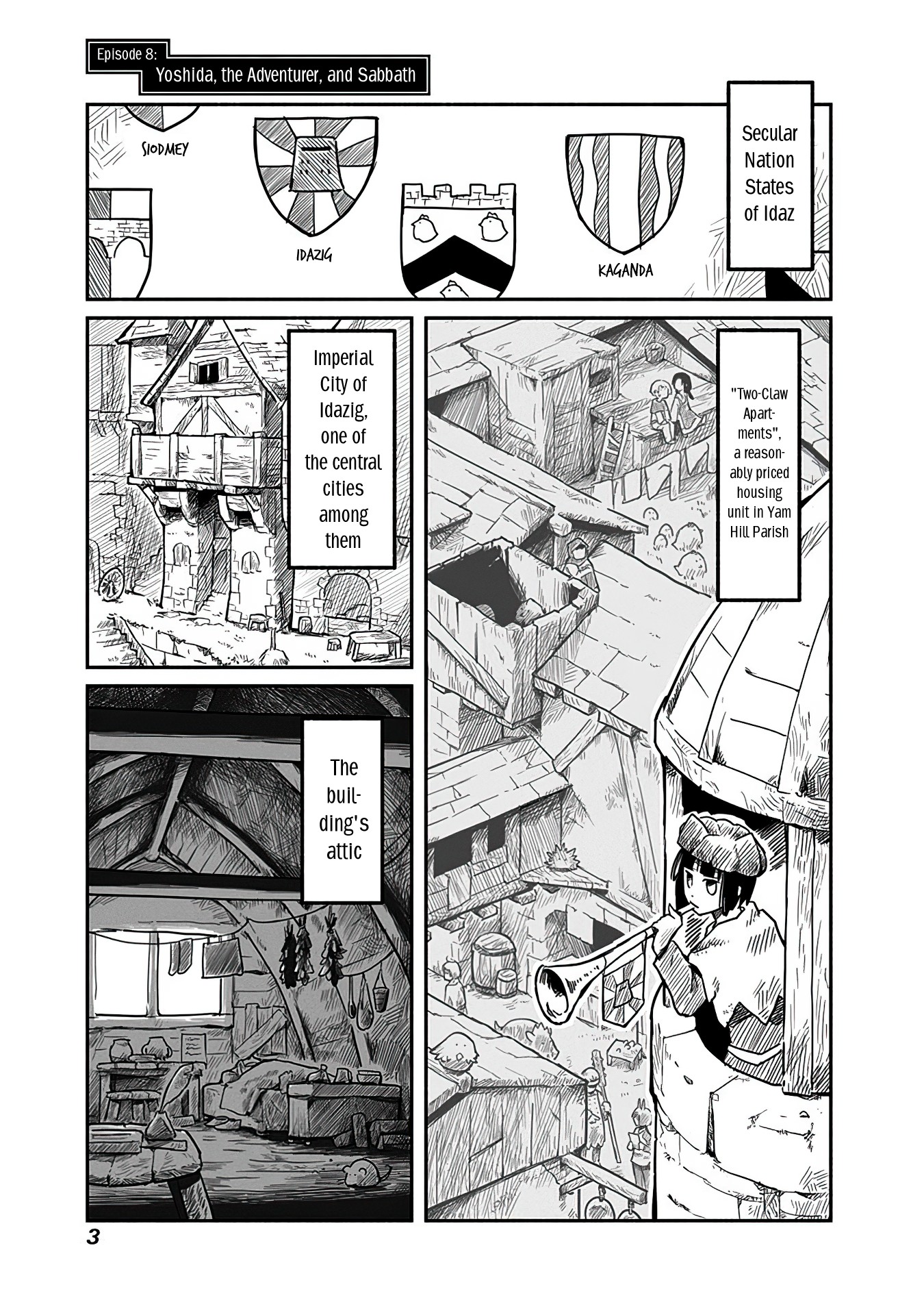 The Dragon, the Hero, and the Courier Chapter 8 page 3 - Chapter 8: Yoshida, the Adventurer, and Sabbath