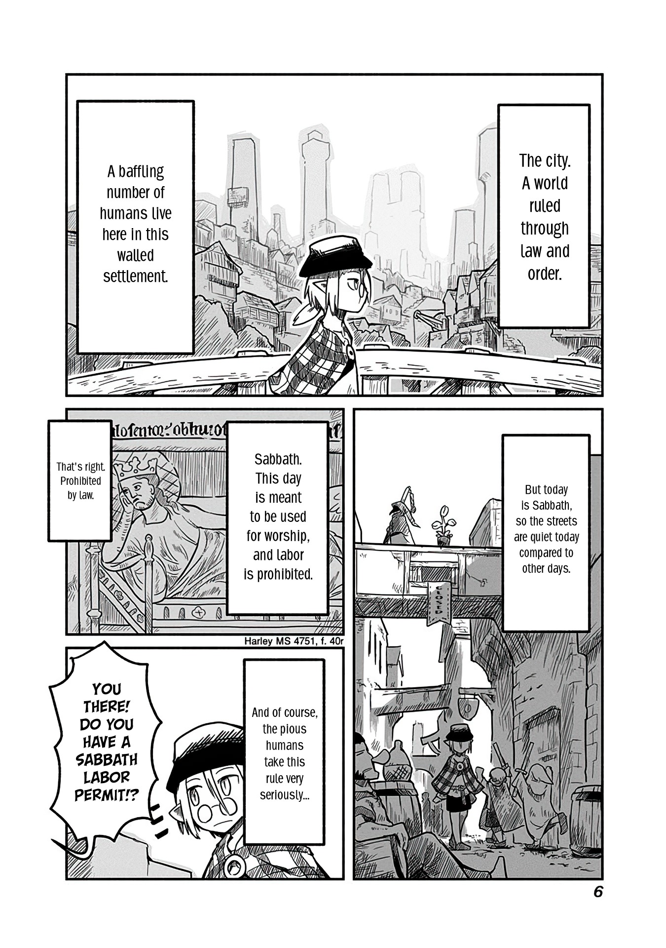 The Dragon, the Hero, and the Courier Chapter 8 page 6 - Chapter 8: Yoshida, the Adventurer, and Sabbath