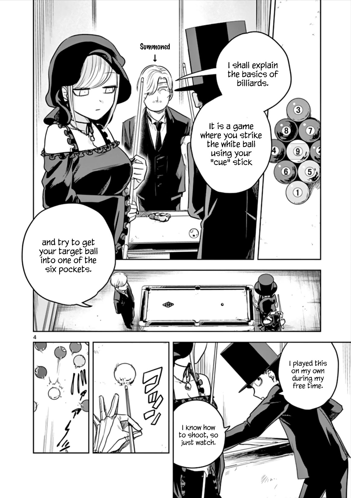 The Duke of Death and his Black Maid Chapter 19 page 4 - Chapter 19: Billiards