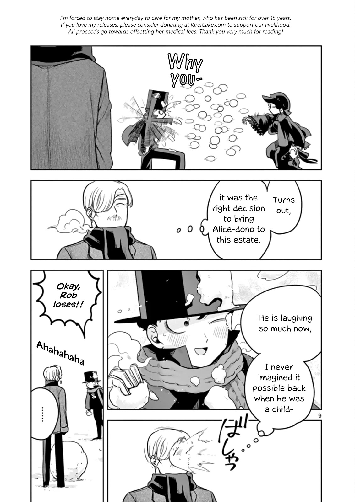The Duke of Death and his Black Maid Chapter 29 page 9 - Chapter 29: Playing in the Snow