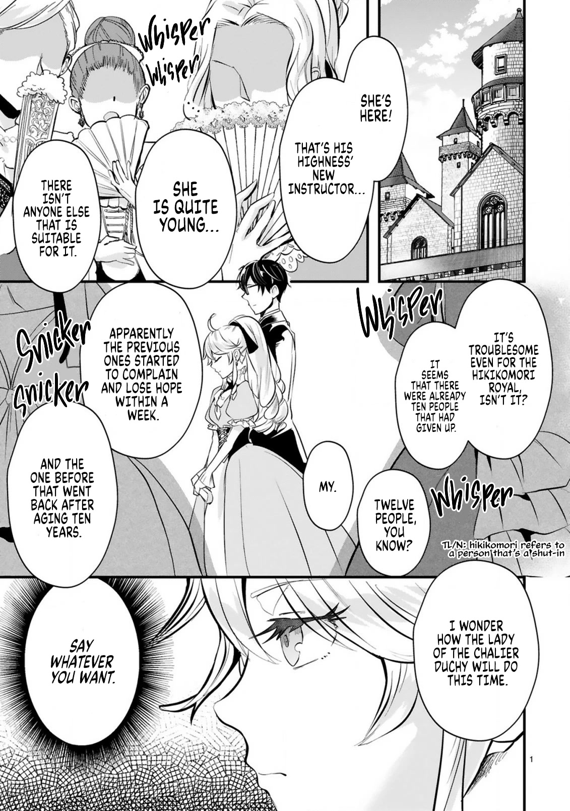 The Duke's Daughter Who Was a Villain in Her Previous Lives Was Entrusted With Training a Hikikomori Prince Chapter 1 page 2 - Chapter 1