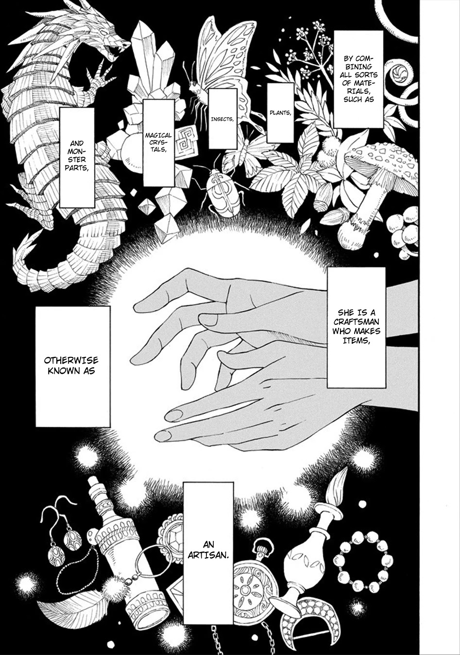 The Elf and the Hunter's Item Atelier Chapter 0 page 1 - Chapter 0: Snow Crystal Brooch