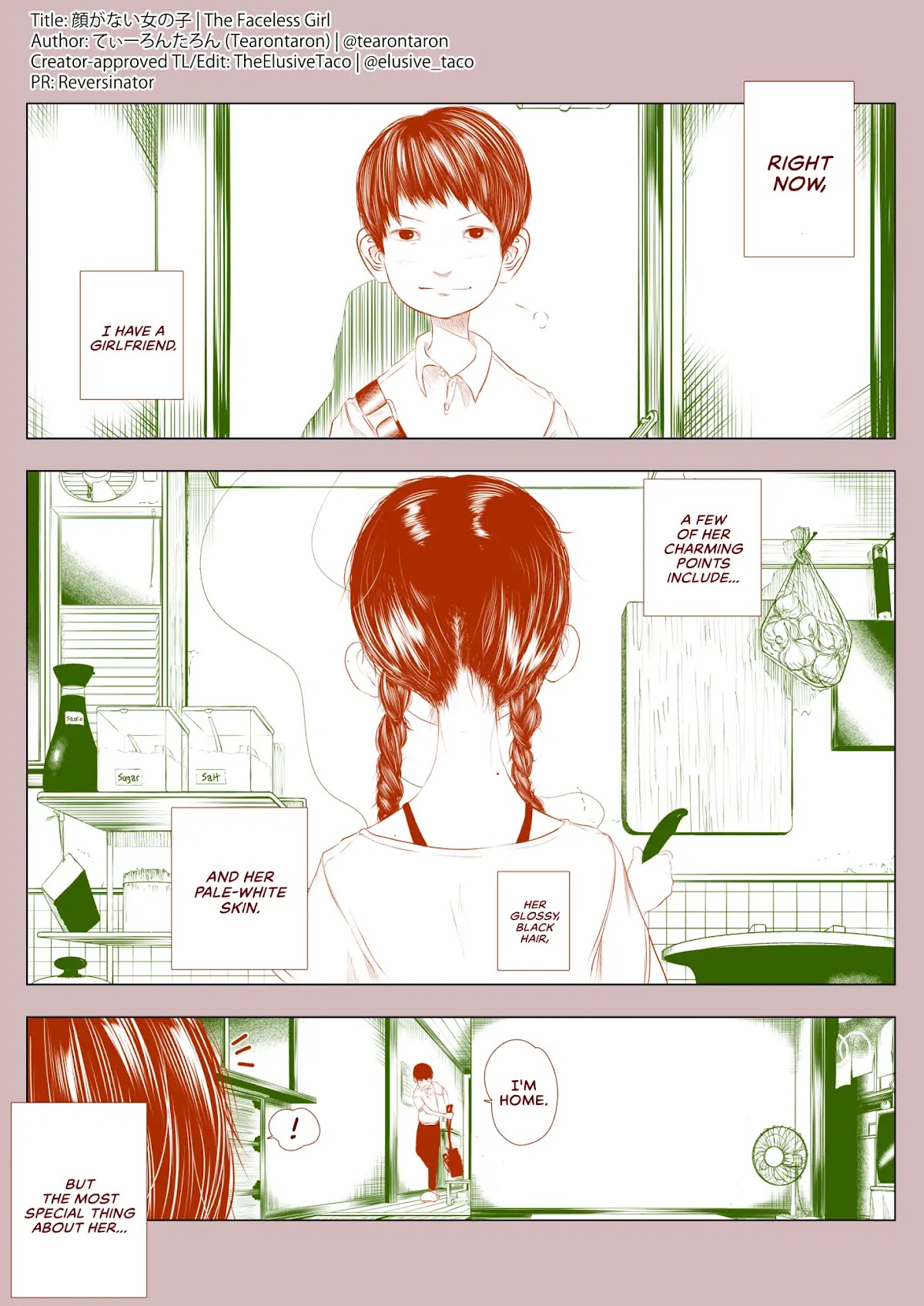 The Faceless Girl Chapter 1 page 1 - Chapter 1