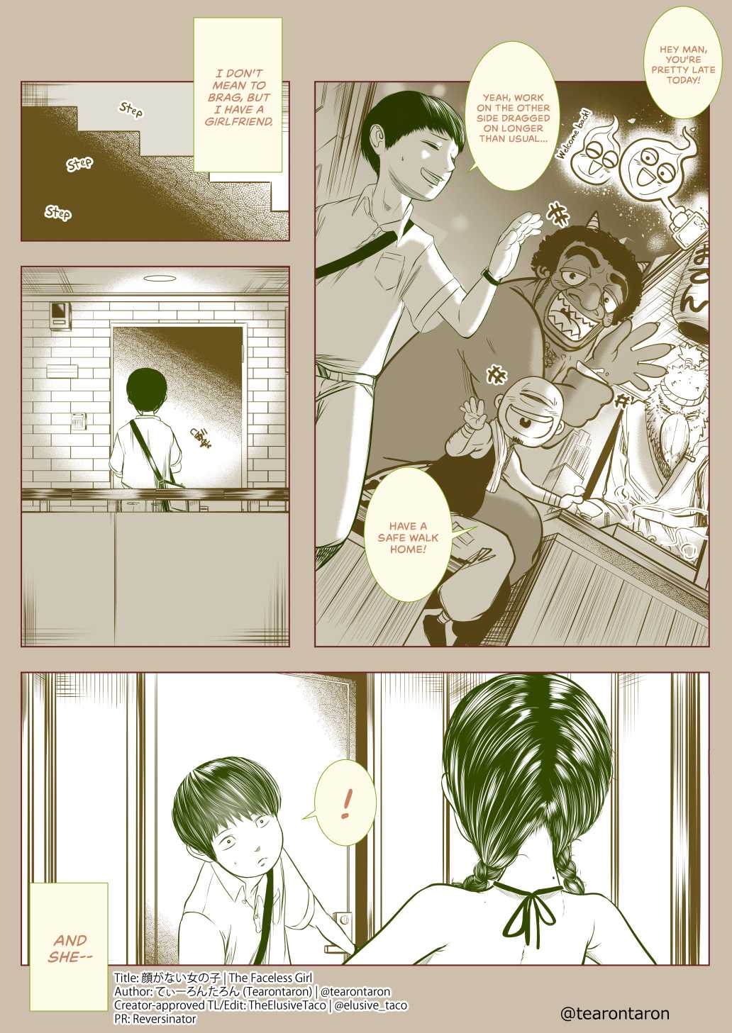 The Faceless Girl Chapter 3 page 1 - Chapter 3