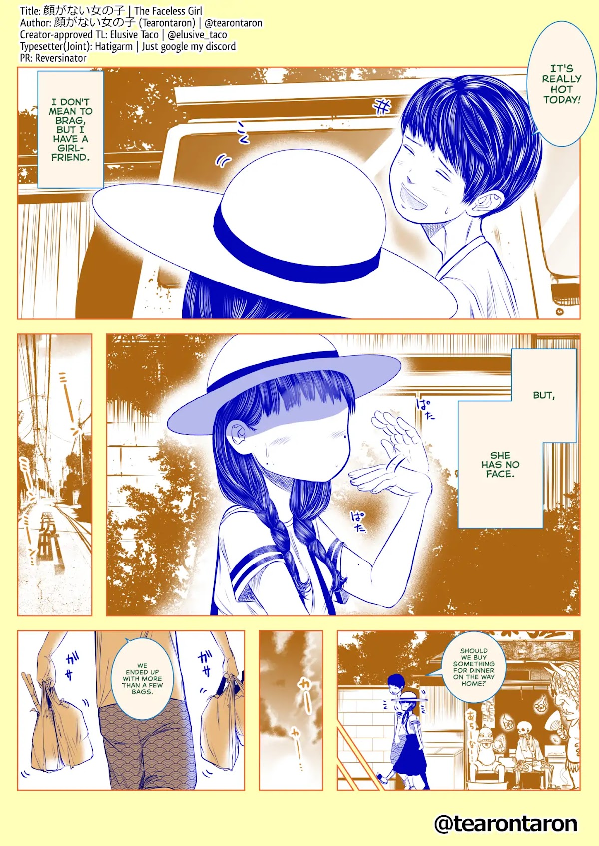 The Faceless Girl Chapter 4 page 1 - Chapter 4