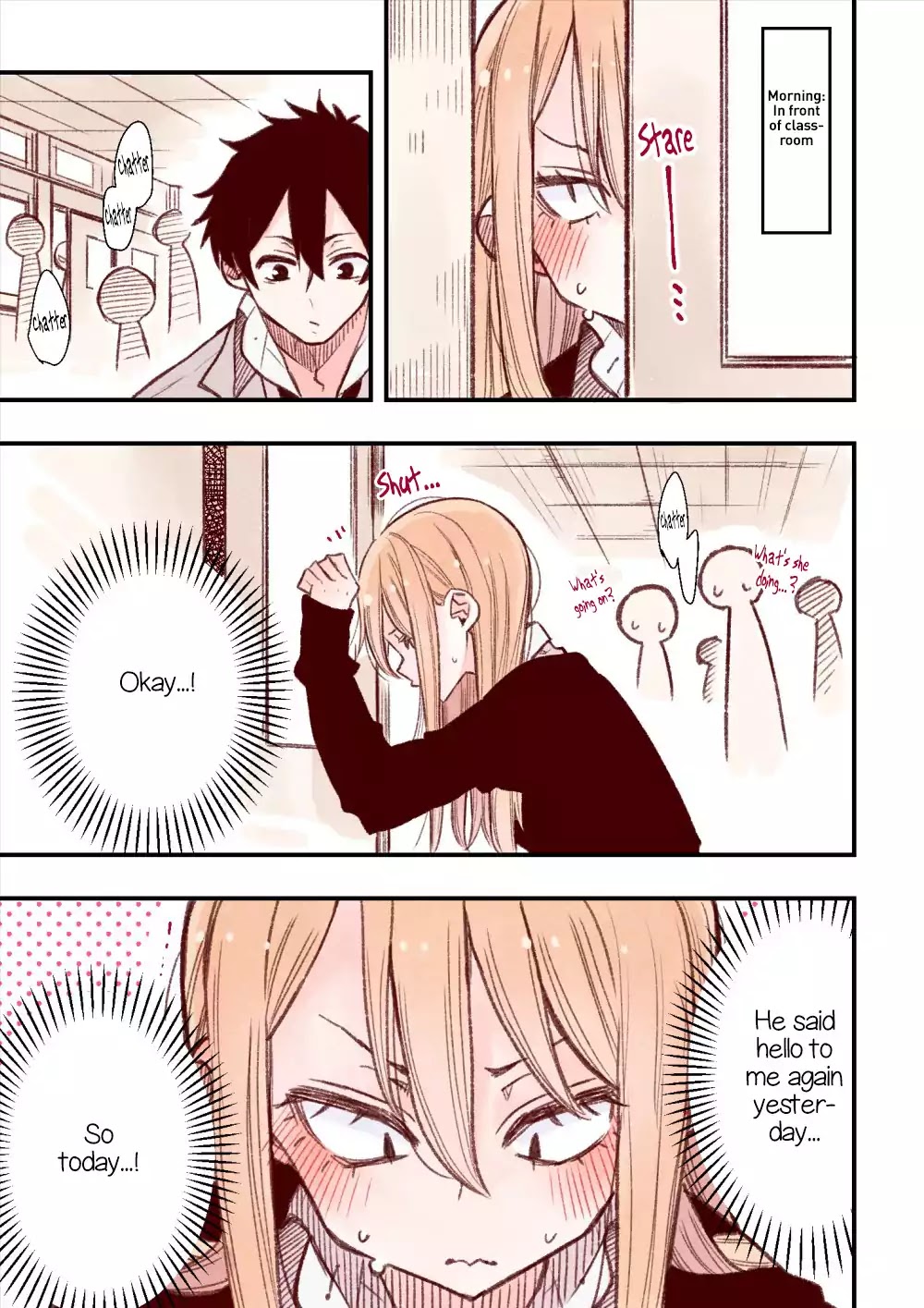 The Feelings of a Girl with Sanpaku Eyes Chapter 2 page 1 - Chapter 2: The struggle to say hello