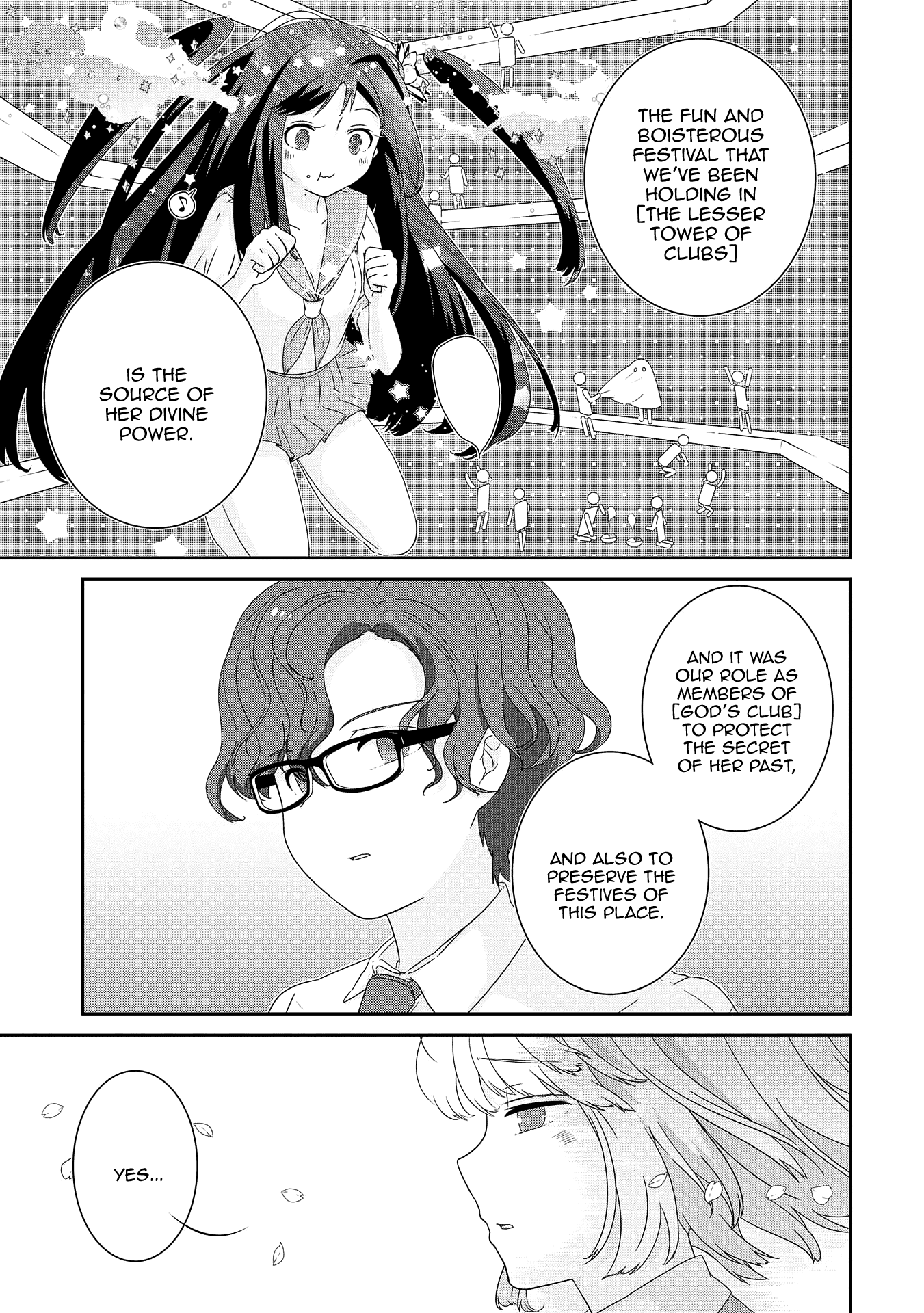 The Female God of Babel: KAMISAMA Club in Tower of Babel Chapter 11 page 10 - Chapter 11: The Festival Is Over (Back)