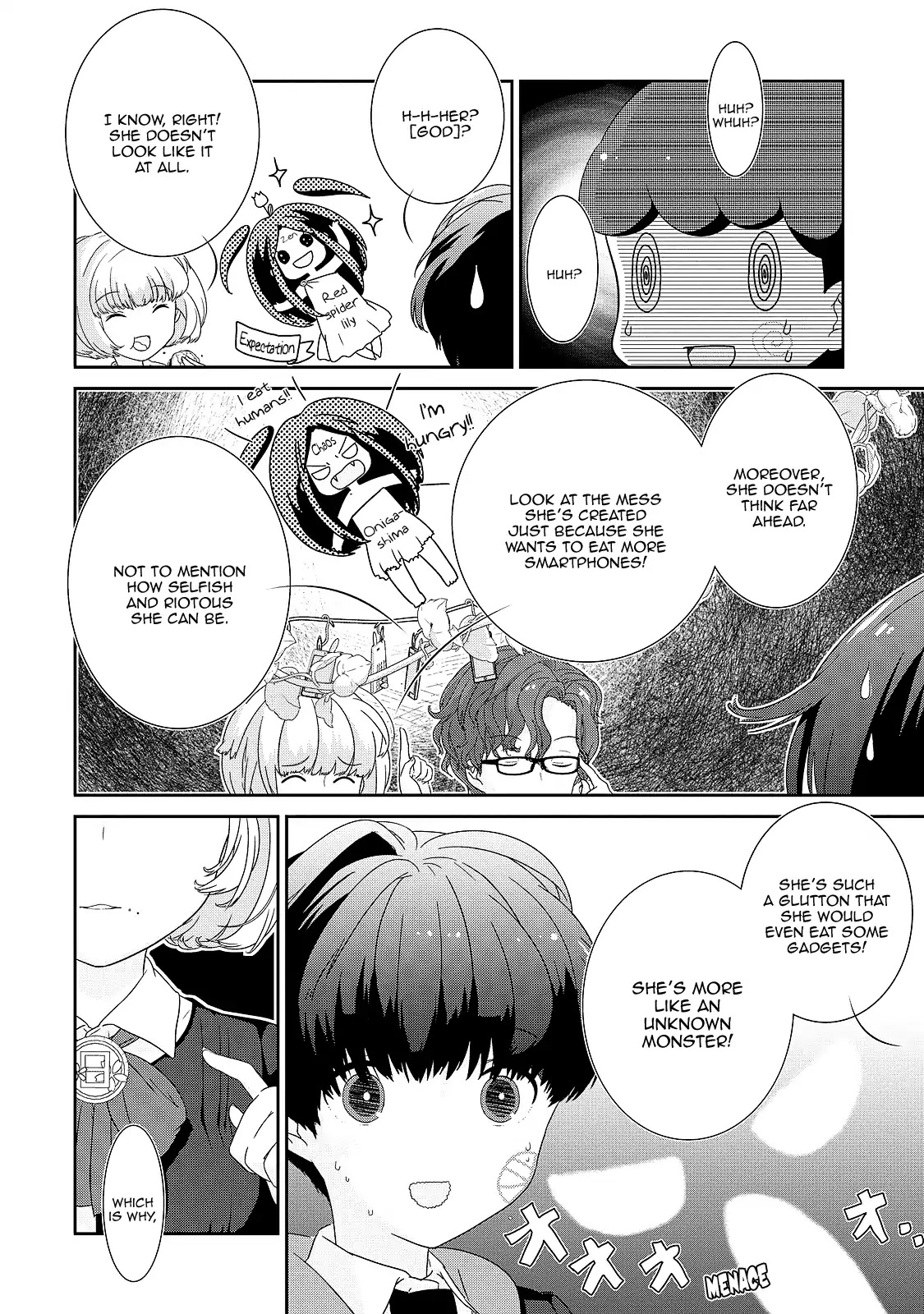 The Female God of Babel: KAMISAMA Club in Tower of Babel Chapter 2 page 16 - Chapter 2: Her Snack, Politics