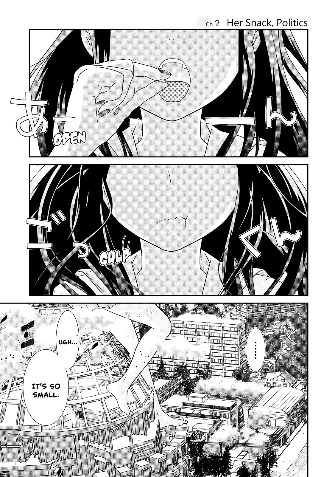 The Female God of Babel: KAMISAMA Club in Tower of Babel Chapter 2 page 2 - Chapter 2: Her Snack, Politics